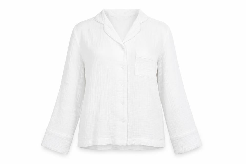 Marks & Spencer Autograph Women’s White Cotton Pyjama Shirt Size 6