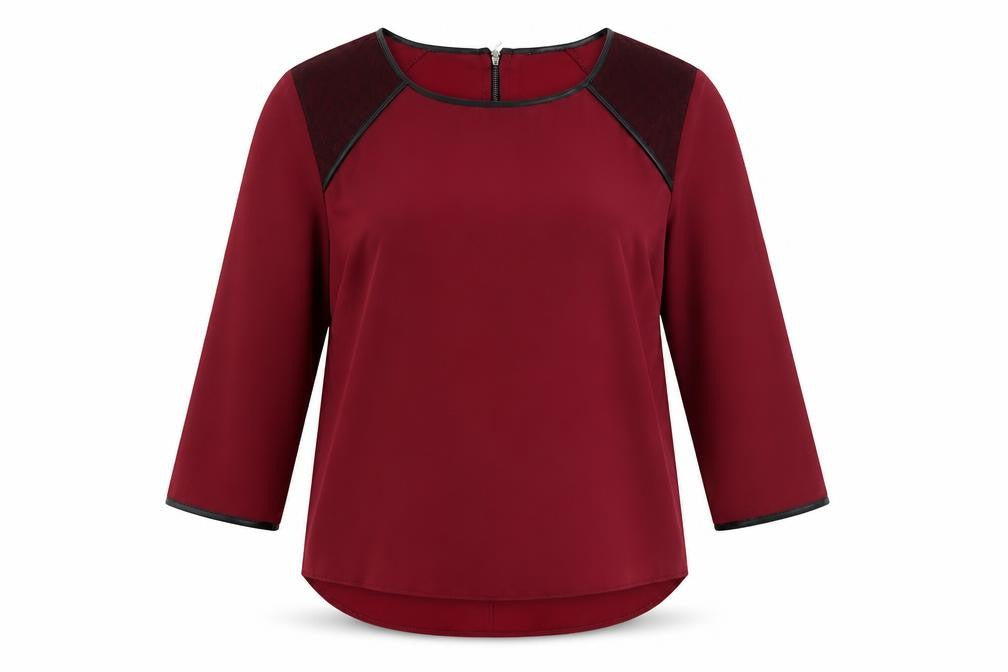 Star by Julien Macdonald Women's Red 3/4 Sleeve Blouse Size 16