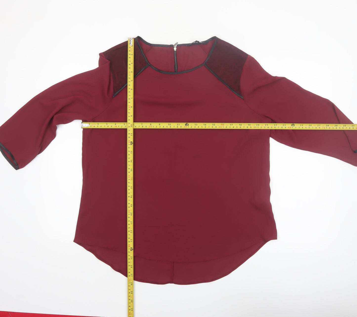 Star by Julien Macdonald Women's Red 3/4 Sleeve Blouse Size 16