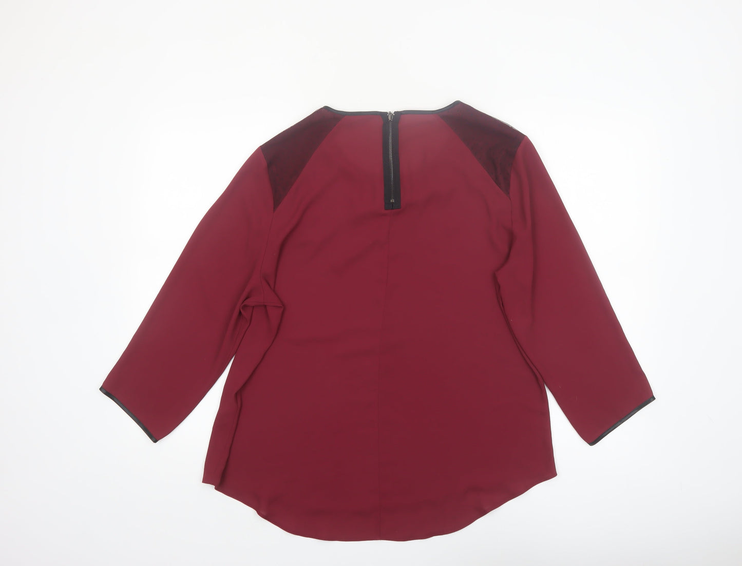 Star by Julien Macdonald Women's Red 3/4 Sleeve Blouse Size 16