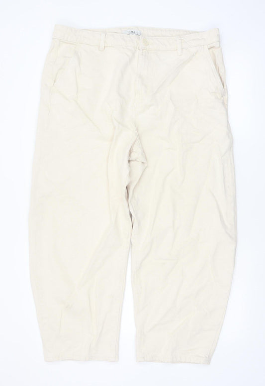 Marks and Spencer Women’s Beige Size 20 Straight Jeans