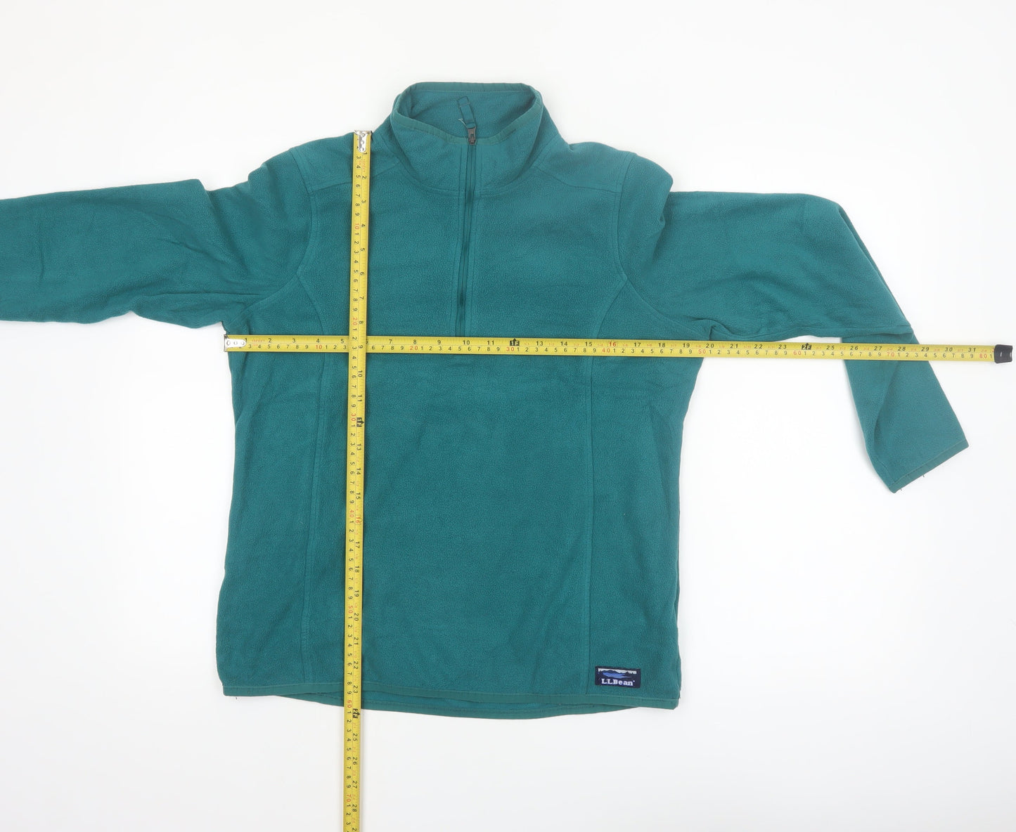 L.L. Bean Women's Teal Fleece Pullover Sweatshirt Size M Regular 1/2 Zip