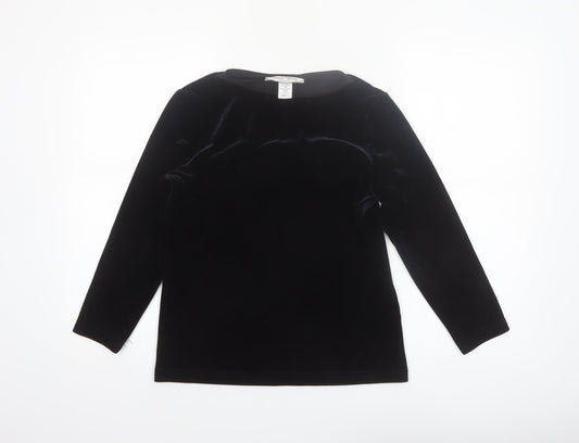 Sharon Young Women’s Black Velvet Long Sleeve Blouse Size S