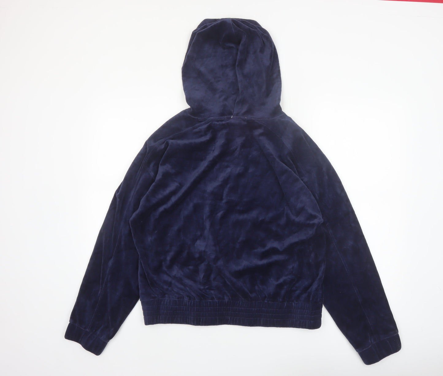 Touch by Alyssa Milano Navy Blue Velour Pullover Hoodie Women M
