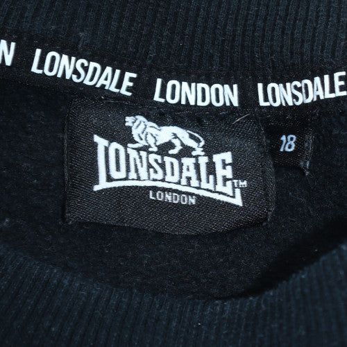 Lonsdale Women's Khaki & Black Colourblock Crew Neck Sweatshirt Size 18