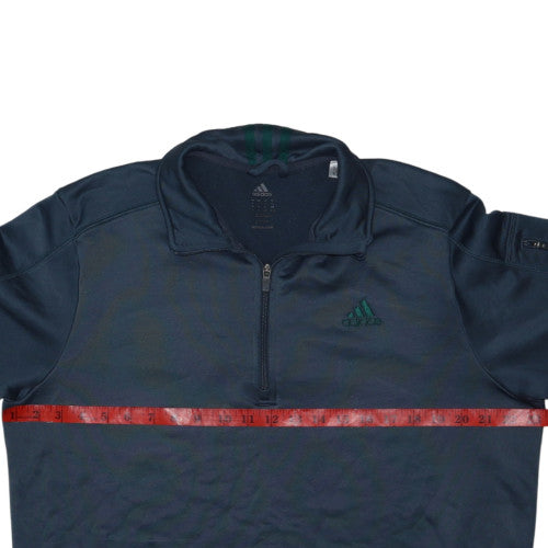 Adidas Men’s Blue XL 1/4 Zip Fleece Activewear Jacket