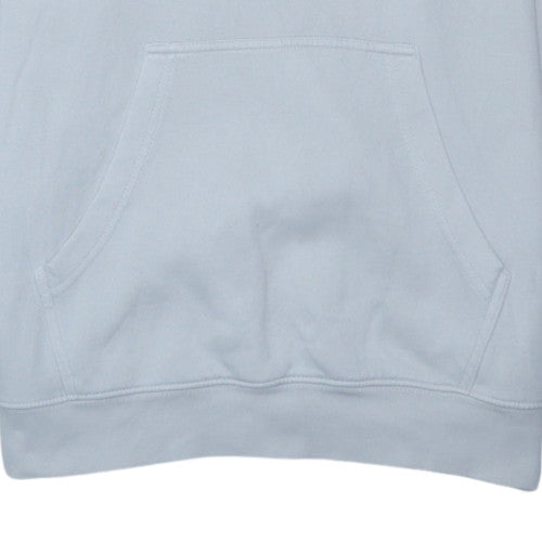 Champion Men's Light Grey Pullover Hoodie Medium Cotton Blend