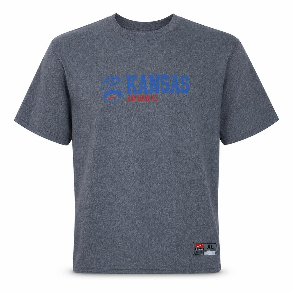 Nike Mens Grey Kansas Jayhawks Graphic T-Shirt XL