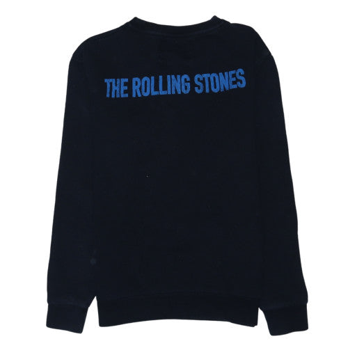 Zara Women Black The Rolling Stones Graphic Pullover Sweatshirt Size M