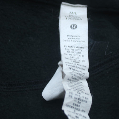 Lululemon Womens Black M/L 1/2 Zip Pullover Sweatshirt