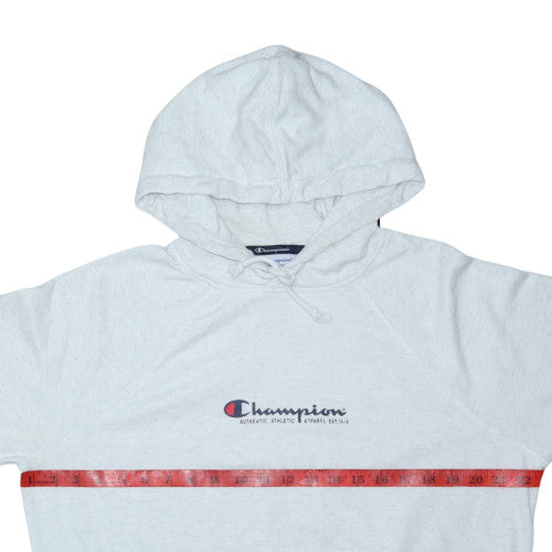 Champion Women's Grey Pullover Hoodie Small Logo Athletic Sweatshirt