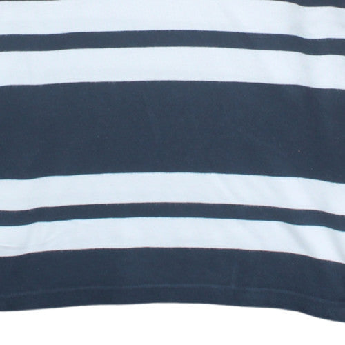 Tommy Hilfiger Men’s Blue Striped Cotton Polo Shirt XXL