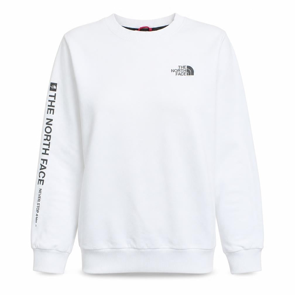 The North Face Womens White XS Pullover Sweatshirt Cotton Blend