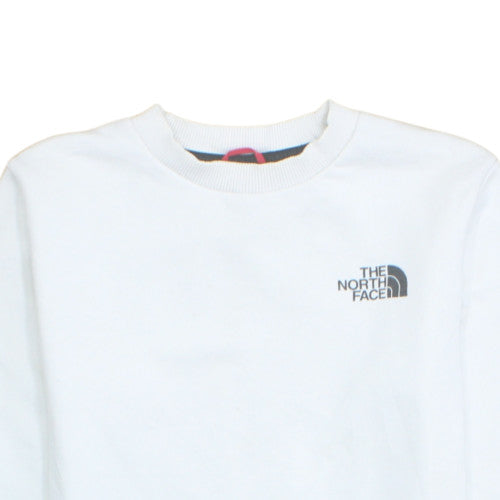 The North Face Womens White XS Pullover Sweatshirt Cotton Blend