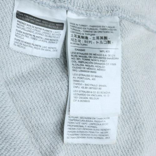 Levi's Men's Grey Logo Crew Neck Pullover Sweatshirt Size L
