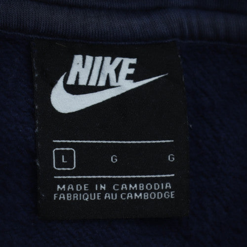 Nike Men's Blue Full Zip Hoodie L Fleece Regular Fit