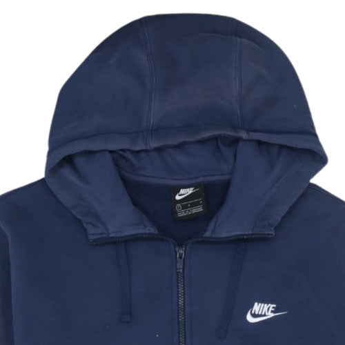 Nike Men's Blue Full Zip Hoodie L Fleece Regular Fit