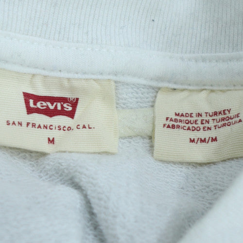 Levi's Womens White Crew Neck Pullover Sweatshirt Size M