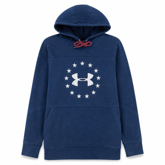 Under Armour Womens Blue Pullover Hoodie Medium Loose Fit