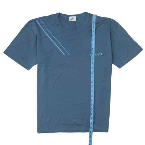 Lacoste Men Blue Cotton Short Sleeve Crew Neck T-Shirt M