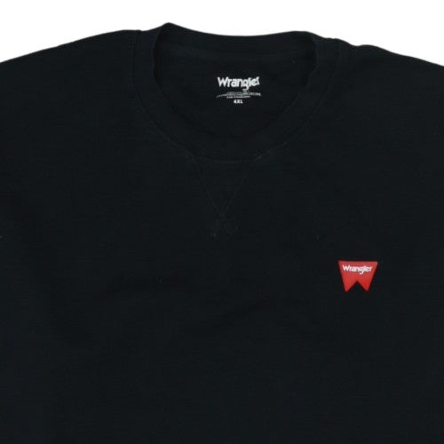 Wrangler Men's Black 4XL Crew Neck Cotton Pullover Sweatshirt