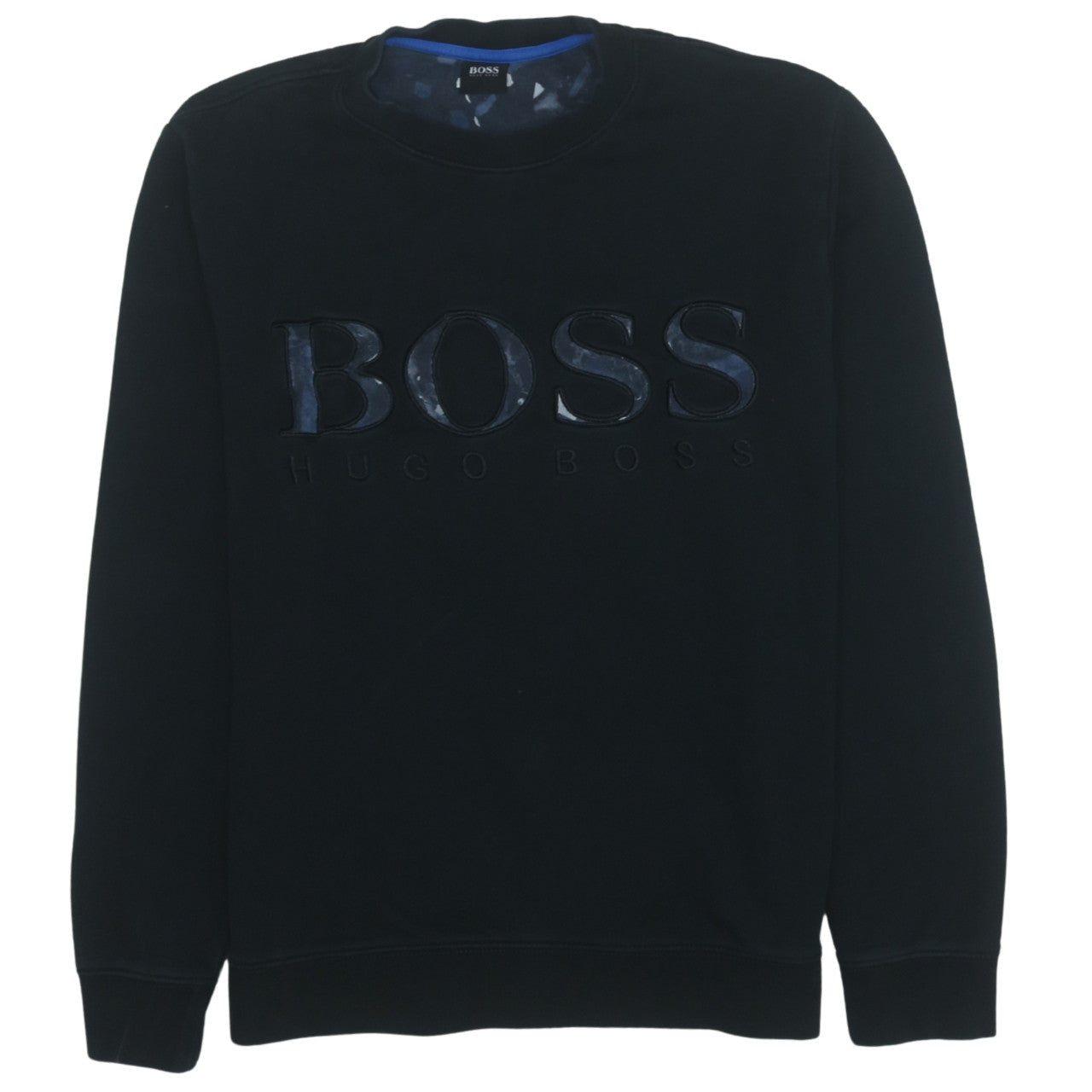 Hugo Boss Men's Black Logo Crew Neck Pullover Sweatshirt M