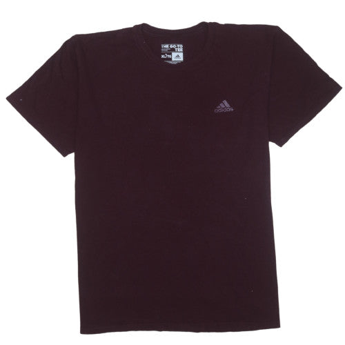 Adidas Men's Black XL Crew Neck Cotton Short Sleeve T-Shirt