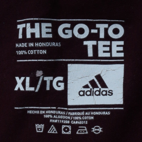 Adidas Men's Black XL Crew Neck Cotton Short Sleeve T-Shirt