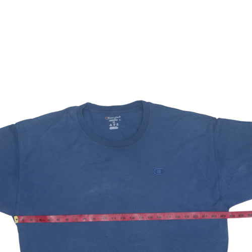Champion Men's Blue XL Crew Neck Cotton T-Shirt