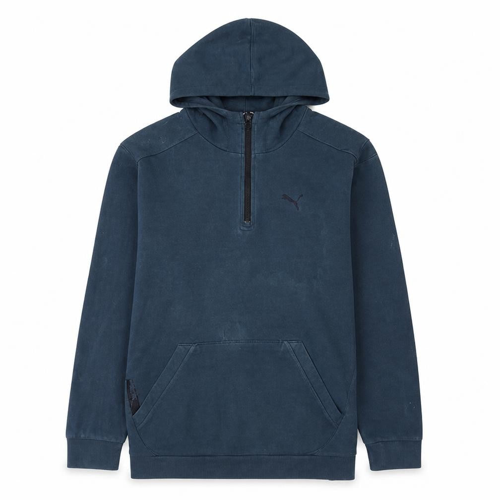 Puma Men's Blue 1/2 Zip Hoodie Regular Fit Size M