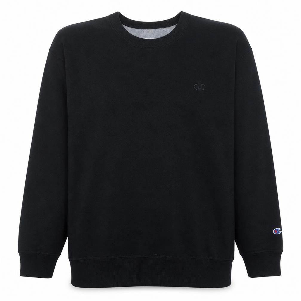 Champion Mens Black 2XL Pullover Crew Neck Fleece Sweatshirt