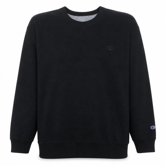 Champion Mens Black 2XL Pullover Crew Neck Fleece Sweatshirt