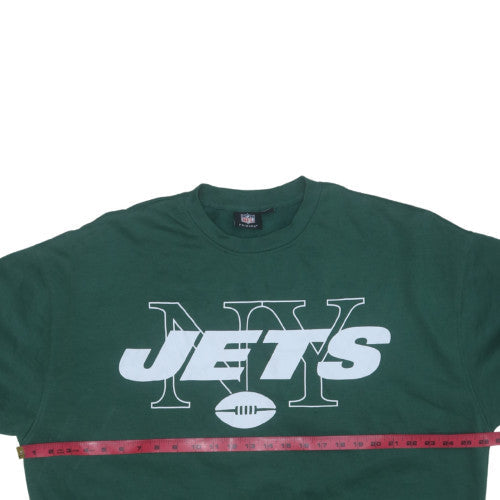 Primark NFL NY Jets Green Sweatshirt Women 12-14 M Cotton Blend Crew Neck