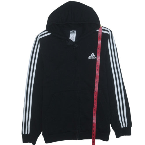 Adidas Men's Black Full Zip Hoodie L Sports Fleece Sweatshirt