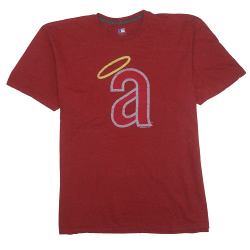 MLB Cooperstown Collection Men's Red 2XL Angels Logo T-Shirt