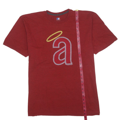 MLB Cooperstown Collection Men's Red 2XL Angels Logo T-Shirt