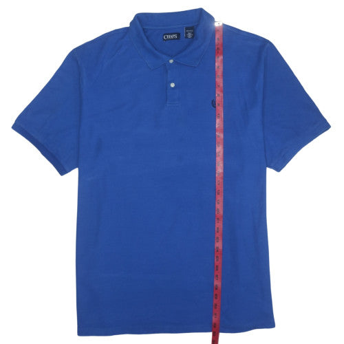 Chaps Men's Blue 3XLT Classic Cotton Short Sleeve Polo Shirt