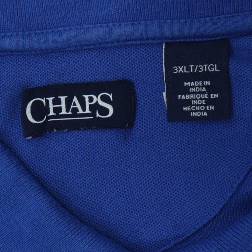 Chaps Men's Blue 3XLT Classic Cotton Short Sleeve Polo Shirt