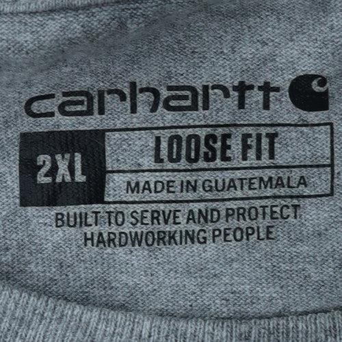 Carhartt Men’s Grey 2XL Loose Fit Crew Neck Cotton Blend T-Shirt
