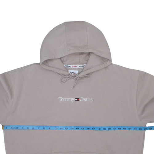 Tommy Jeans Womens Beige Hooded Pullover Sweatshirt XL