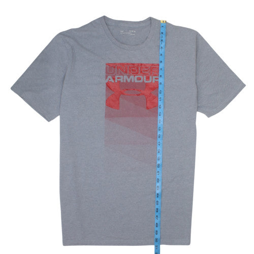Under Armour Mens Grey HeatGear Graphic Short Sleeve T-Shirt XL