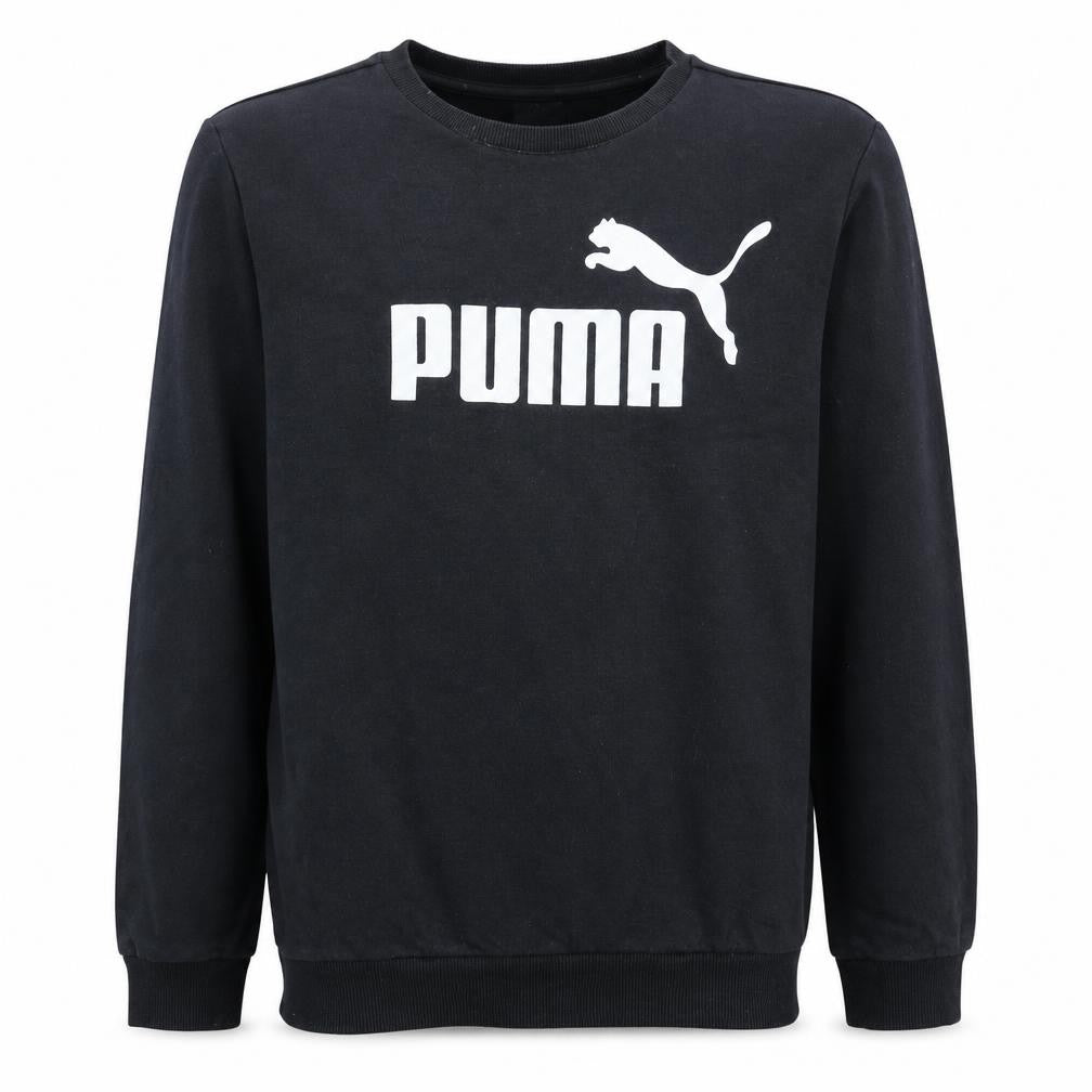 Puma Men’s Black Crew Neck Pullover Sweatshirt M Logo Sports