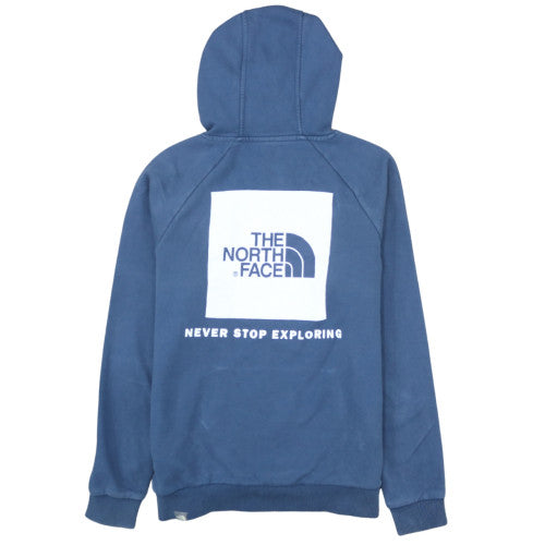 The North Face Men Blue Pullover Hoodie M Outdoor Cotton Sweatshirt