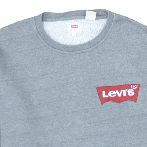 Levi's Mens Grey Logo Pullover Sweatshirt Medium