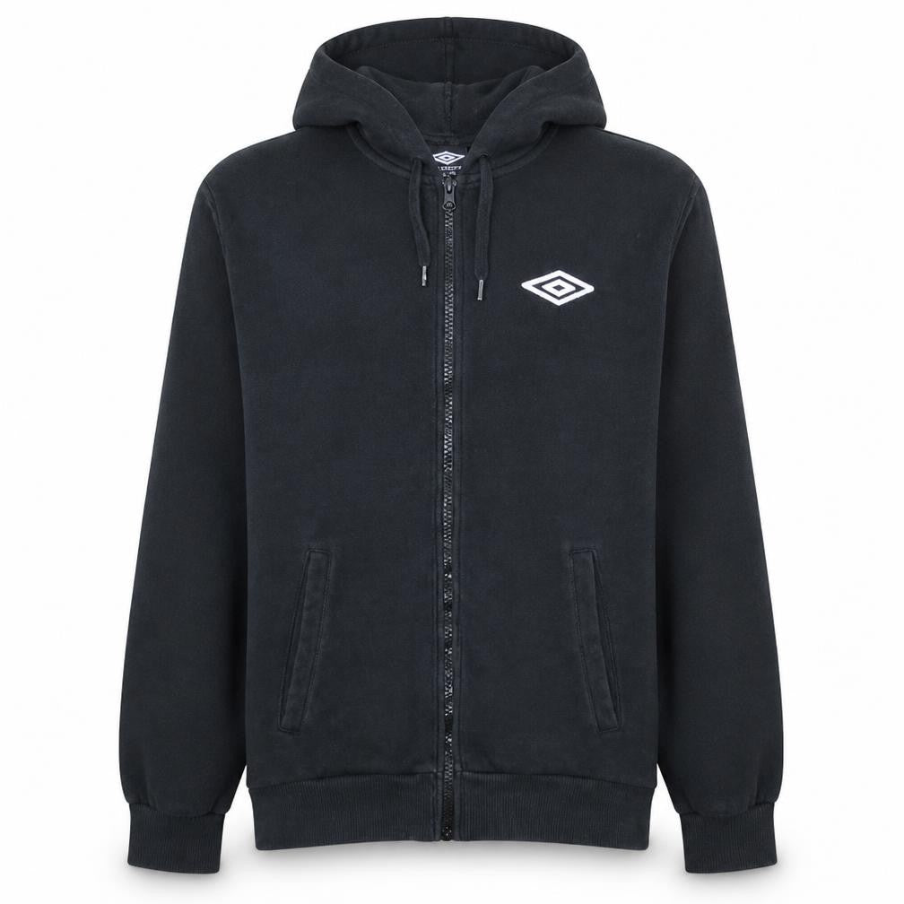Umbro Men's Black XL Full Zip Hoodie Sweatshirt Fleece