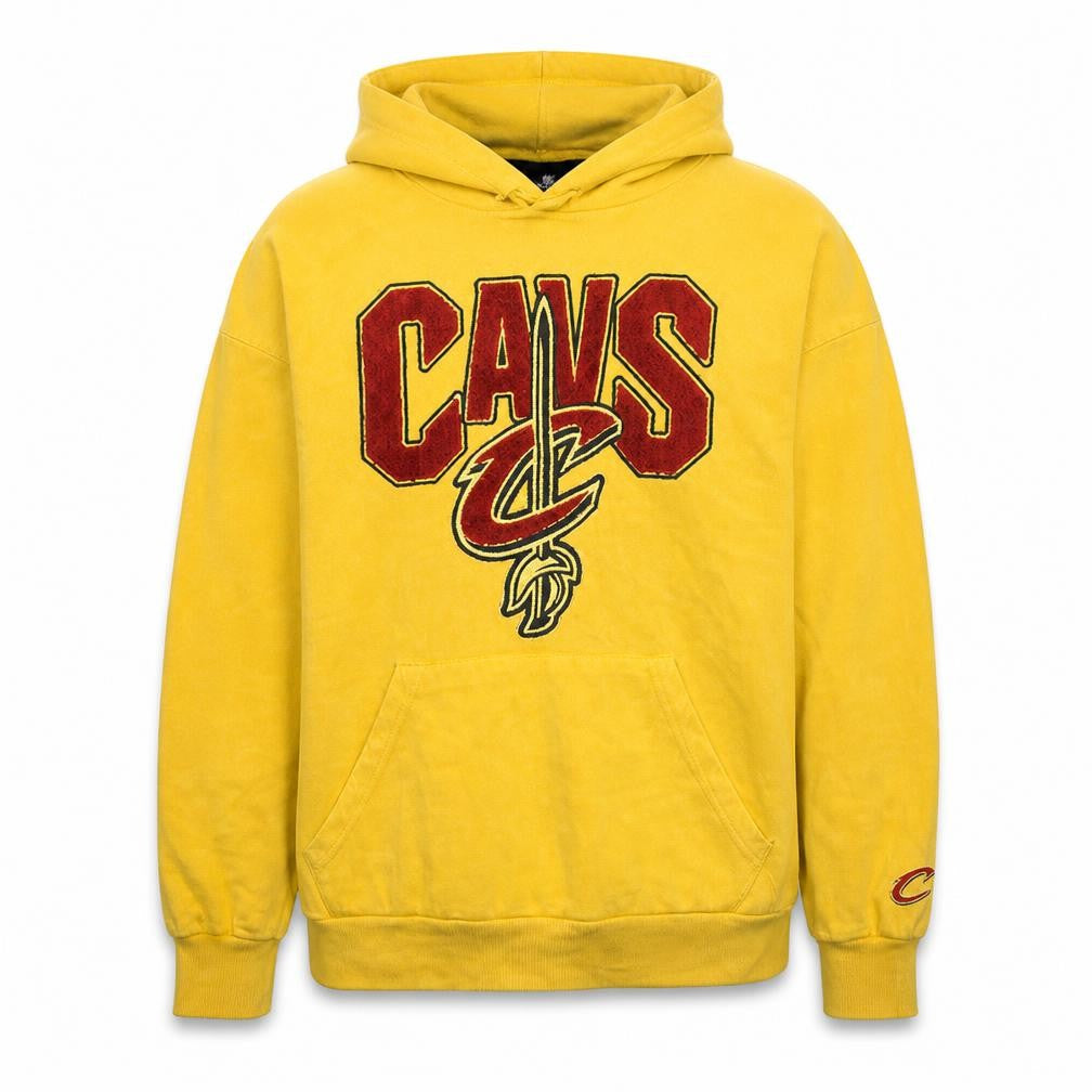 UNK NBA Mens Yellow Pullover Hoodie XS - Cavs Graphic Sweatshirt