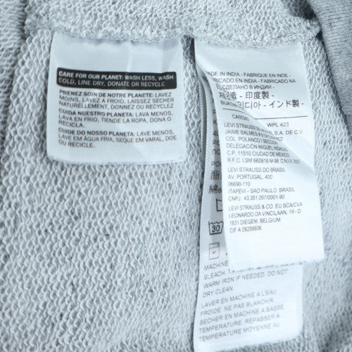 Levi's Women's Grey Pullover Hoodie Medium Cotton Blend Logo