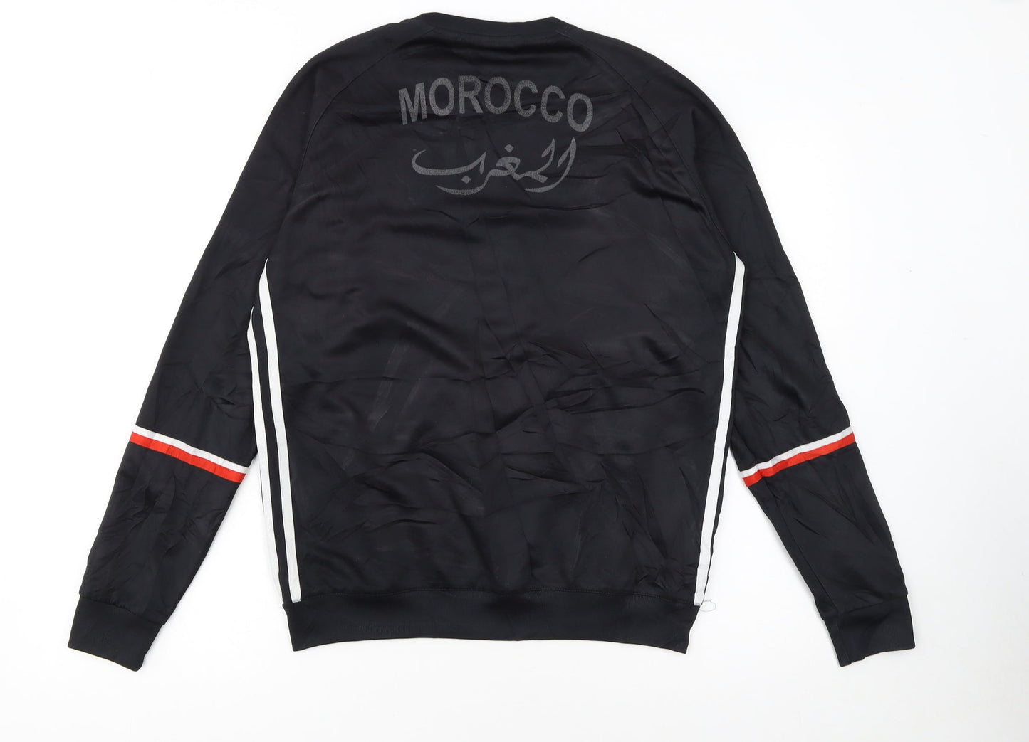 adidas Men's Black Morocco Football Sweatshirt L Crew Neck