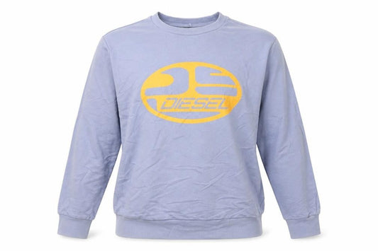 Diesel Women Purple Crew Neck Logo Sweatshirt Size S Casual Cotton