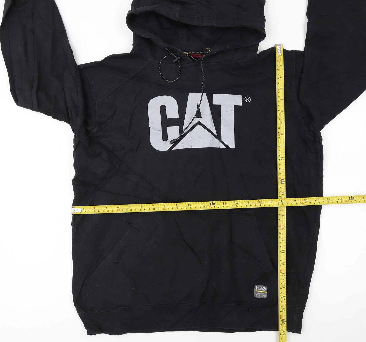 CAT Caterpillar Womens Black L Pullover Hoodie Sweatshirt